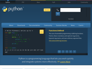 python.org rendered by Sashfold