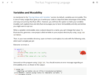 doc.rust-lang.org rendered by Sashfold